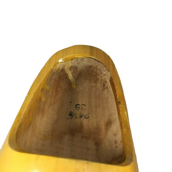 Old Vintage Dutch Wooden Shoes Hand Carved Hand Painted Clogs Holland 24.5 cm 38 - Picture 7 of 12
